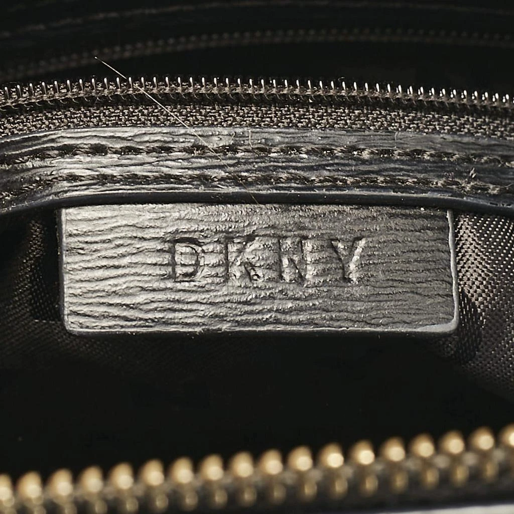 DKNY DKNY Black/Grey Monogram Coated Fabric Ava Zip Crossbody Bag 9