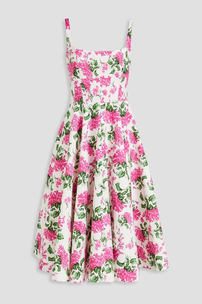 Emilia Wickstead Mona floral-print faille midi dress 1