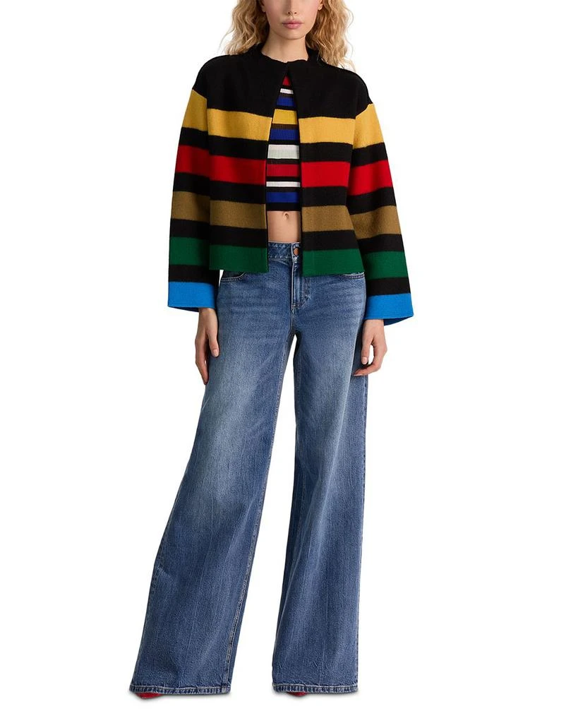 Alice + Olivia Pearson Striped Sweater Jacket 2