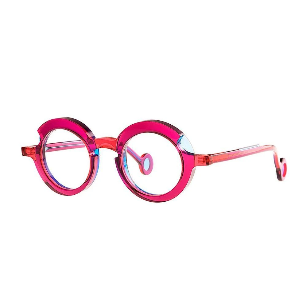 THEO EYEWEAR Round Acetate Eyewear with Artistic Color Palette