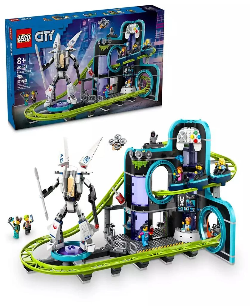 LEGO City Robot World Roller-Coaster Park Toy Building Set 60421, 986 Pieces 1