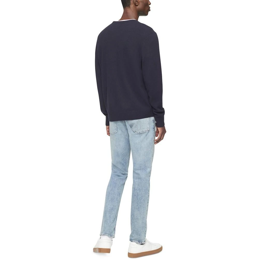 Calvin Klein Men's Solid Crewneck Merino Wool Sweater 3