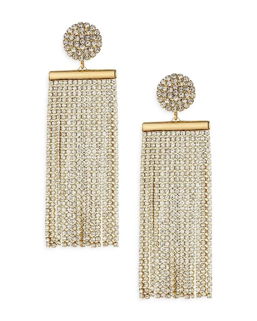Ettika Jewelry All The Movement Fringe Drop Earrings in 18K Gold Plate 1