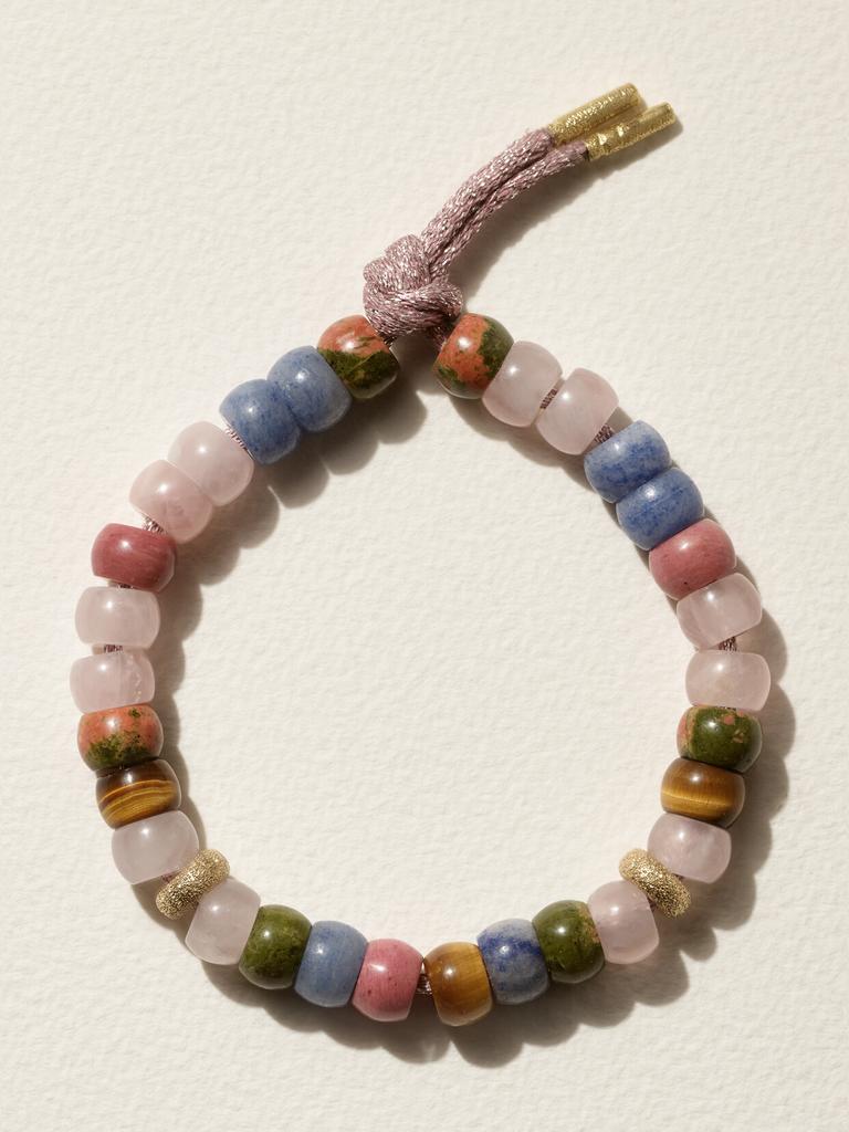 CAROLINA BUCCI X Saloni “forte Beads” 18k 黄金、卢勒克斯、多种宝石手链