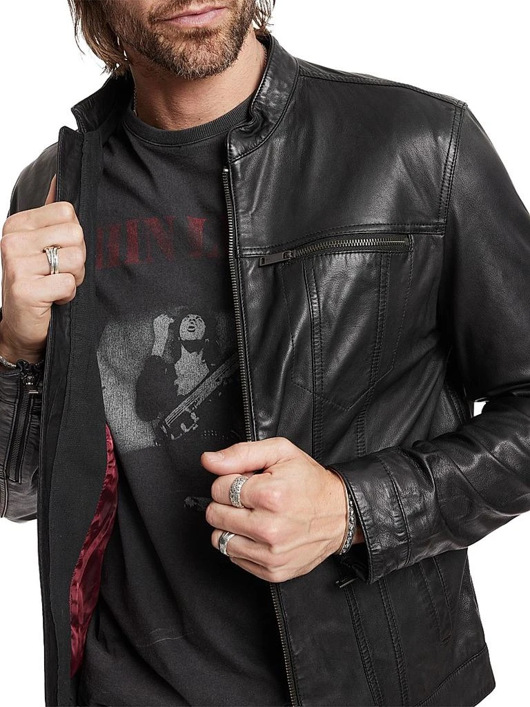 John Varvatos Zip-Front Leather Jacket 5