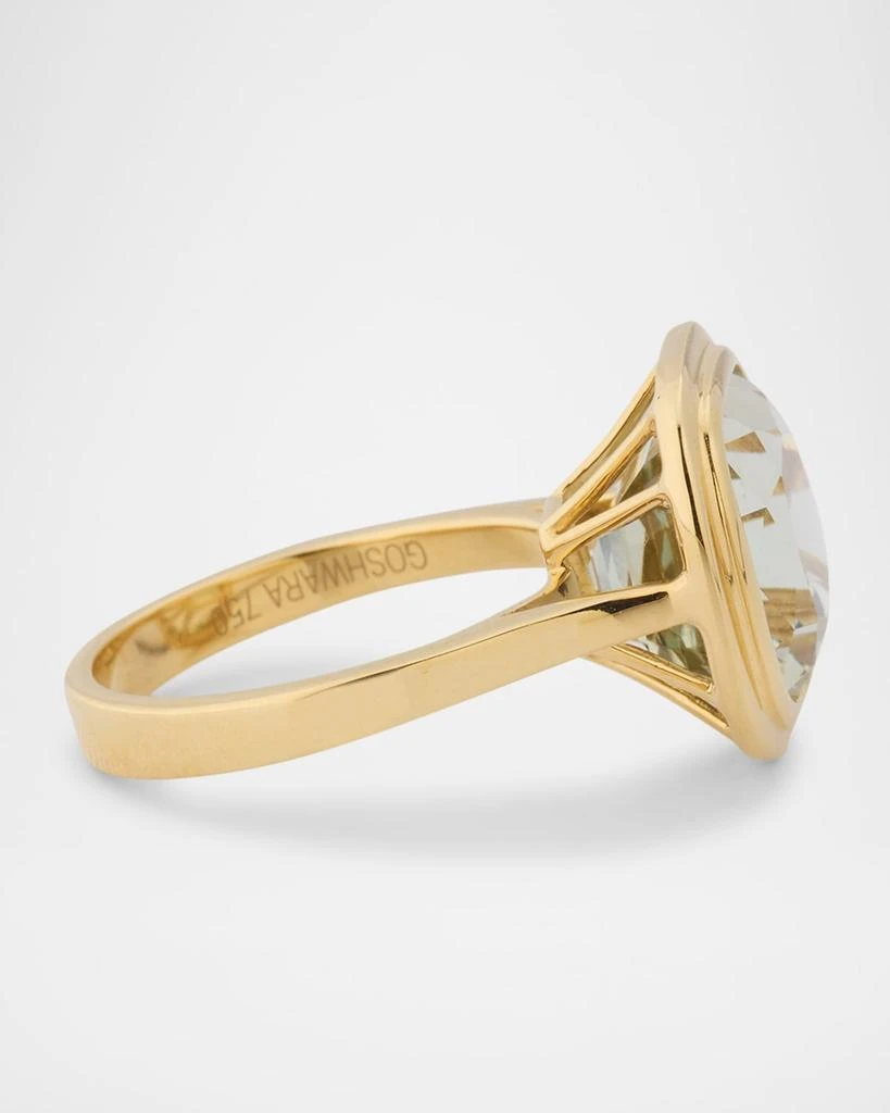 Goshwara Manhattan 18K Yellow Gold Prasiolite Cushion Ring 4