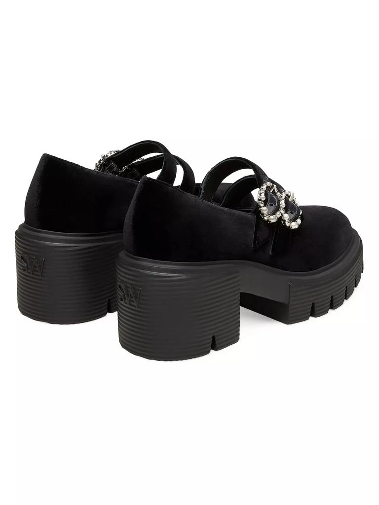 Stuart Weitzman Soho Leighton 70MM Velvet Mary Janes 3