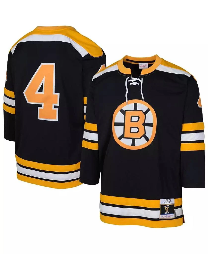 Mitchell & Ness Big Boys and Girls Bobby Orr Black Boston Bruins Blue Line Player Jersey 1