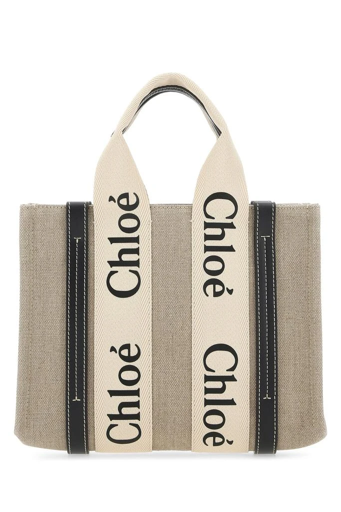 Chloé Multicolor fabric small Woody shopping bag 3