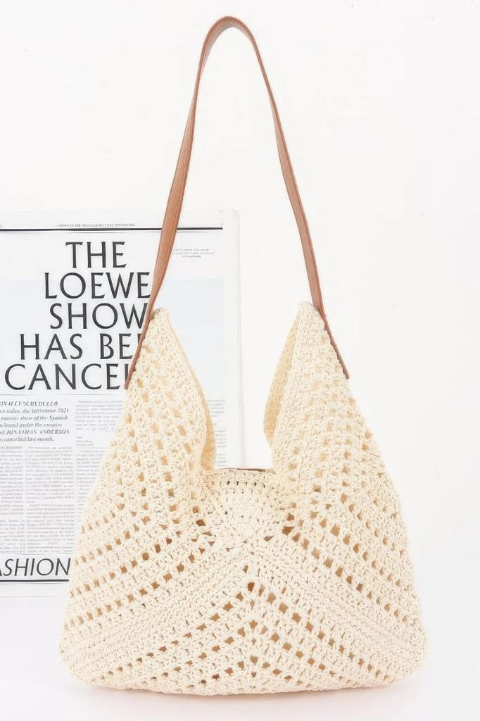FASHNZFAB Crochet Shoulder Bag With Pouch