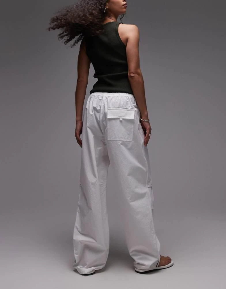 ARKET ARKET sheer poplin pull-on trousers in white 4
