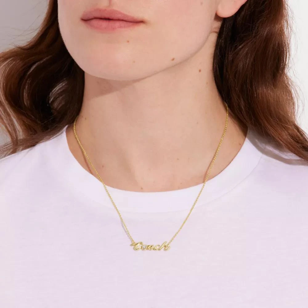 COACH® Logo Script Necklace 2