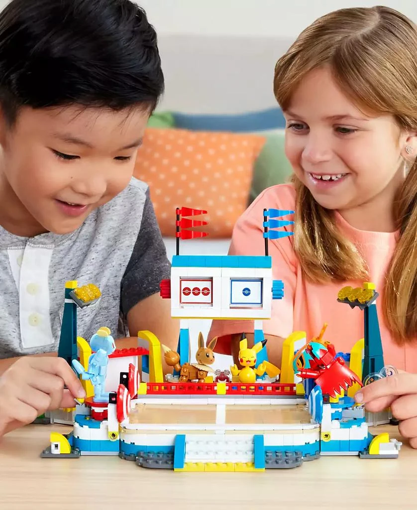 Pokemon MEGA Training Stadium Building Toy Kit with 5 Action Figures, 1101 Pieces 2