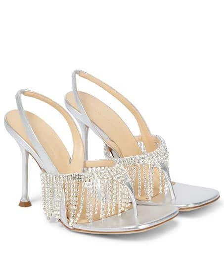Magda Butrym Embellished leather thong sandals 1