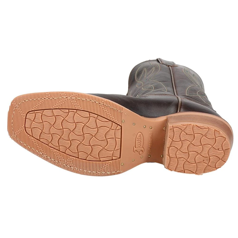 Justin Boots Mayberry Embroidered Square Toe Cowboy Boots 5