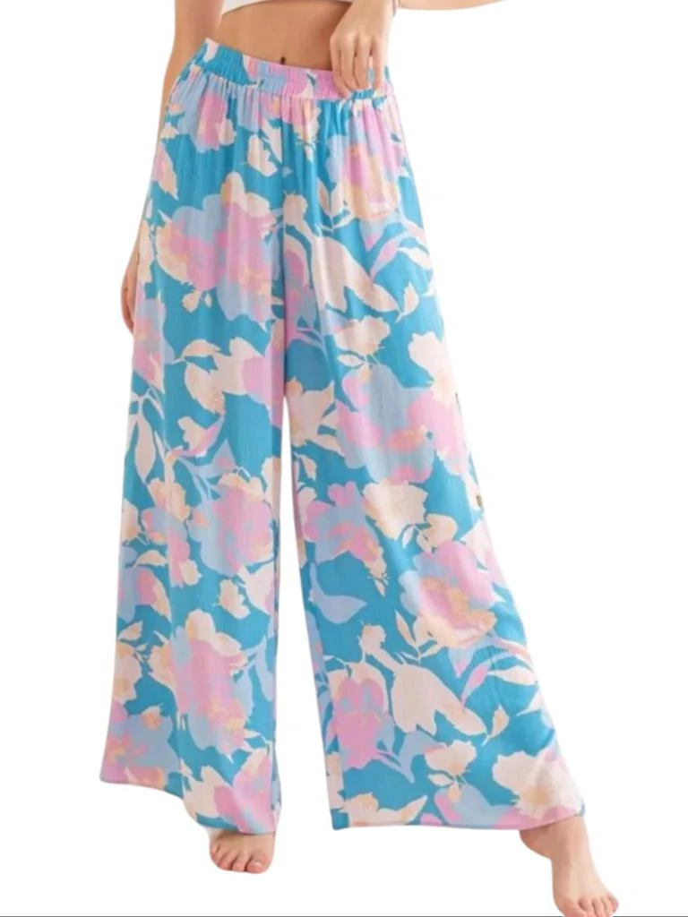 Cozy Casual Cozy Casual - Floral Wide Leg Palazzo Pants 1