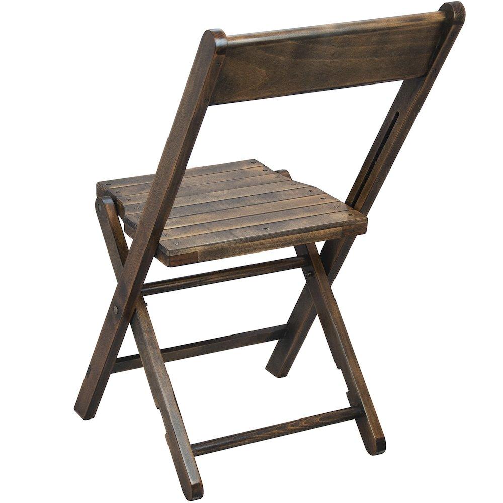 Flash Furniture 2-Pack Slatted Wood Folding Special Event Chair - Antique Black