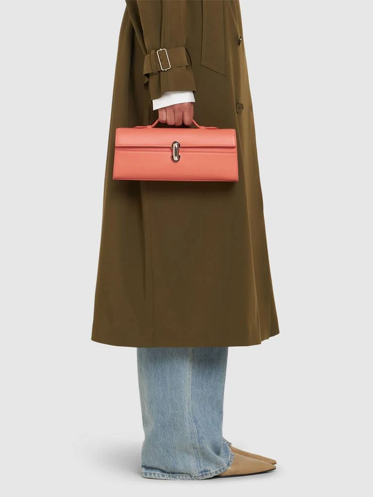 SAVETTE Camellia Smooth Leather Top Handle Bag 1