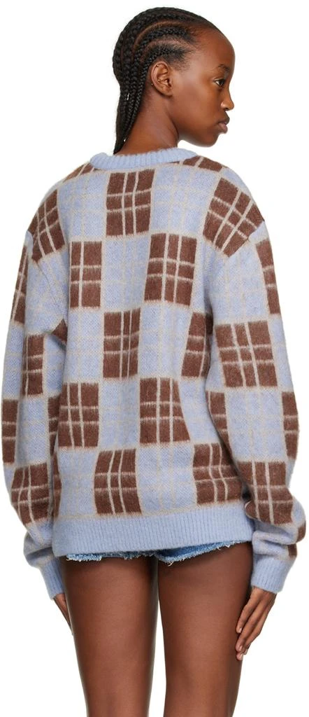 Awake NY Blue & Brown Check Sweater 3