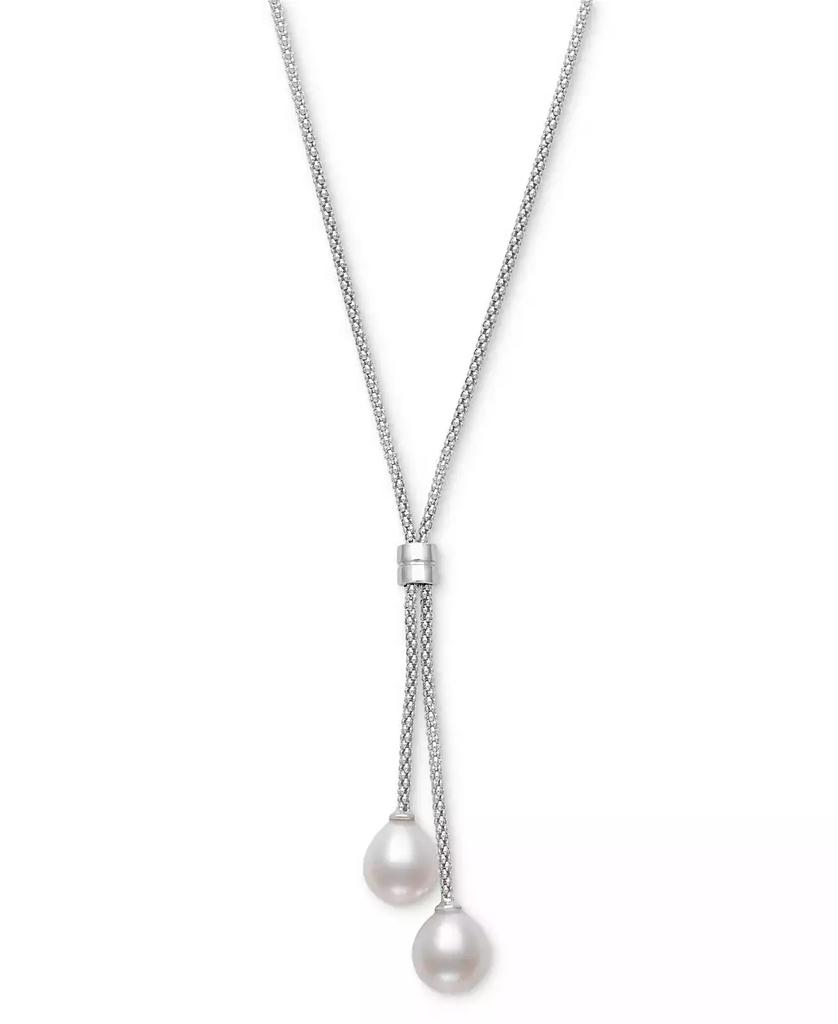 Belle de Mer Cultured Freshwater Pearl (8-9mm) Lariat Necklace in Sterling Silver, 18" + 2" extender