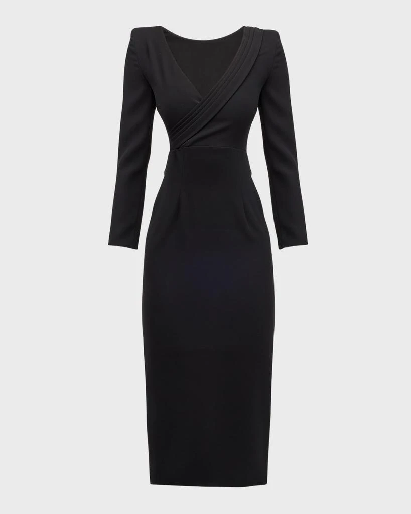 knee length dresses for ladies EMPORIO ARMANI Long Open Sleeves Midi Dress/ EU48- XXL main image 0