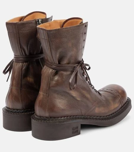 Miu Miu Leather lace-up boots 2