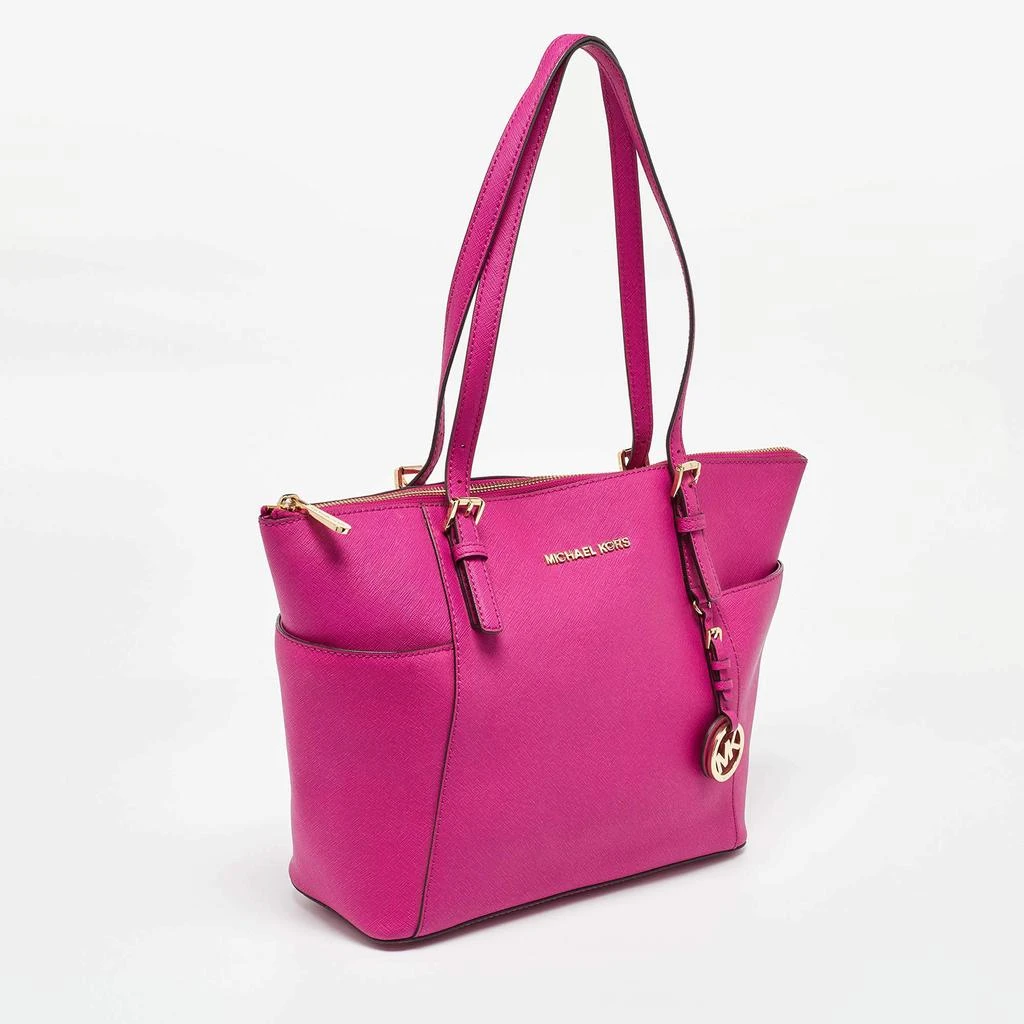 Michael Kors MICHAEL Michael Kors Fuchsia Leather Jet Set Top Zip Tote 3