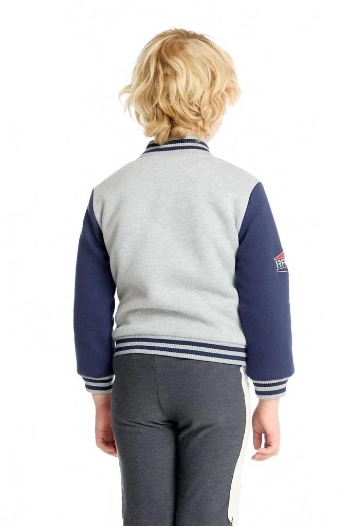 Chaser Boys Allan Bomber Jacket In Navy / Heather Grey 2