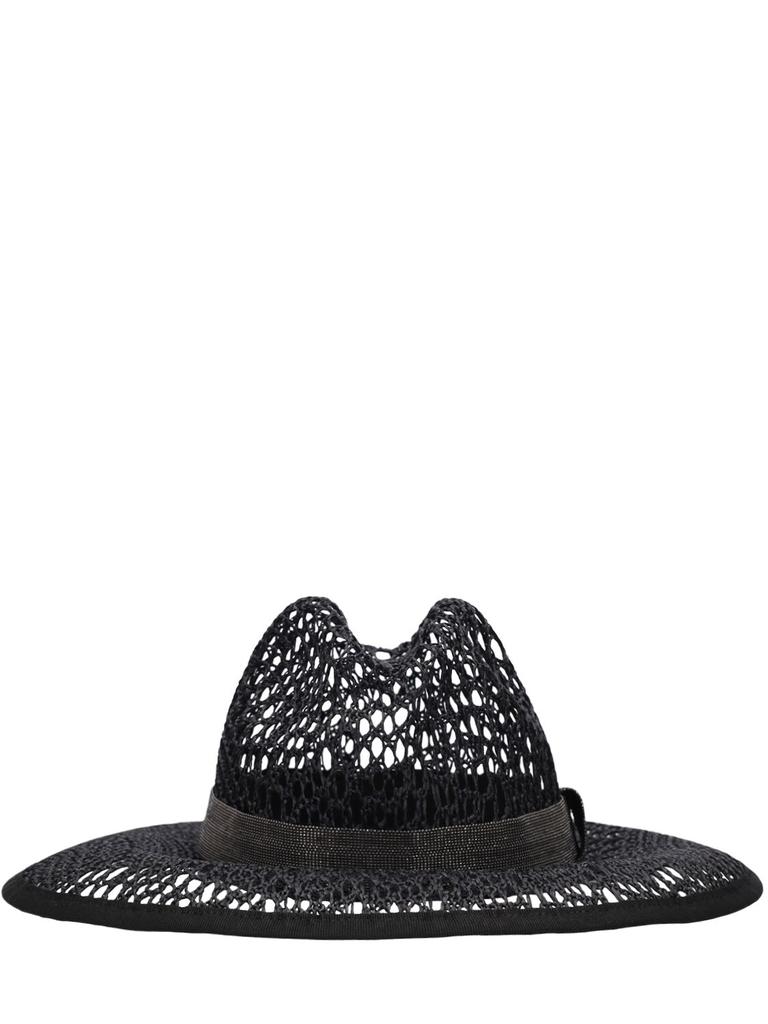 ハット BRUNELLO CUCINELLI Straw hat with Precious Band Brunello Cucinelli Brunello Cucinelli Straw Hat With