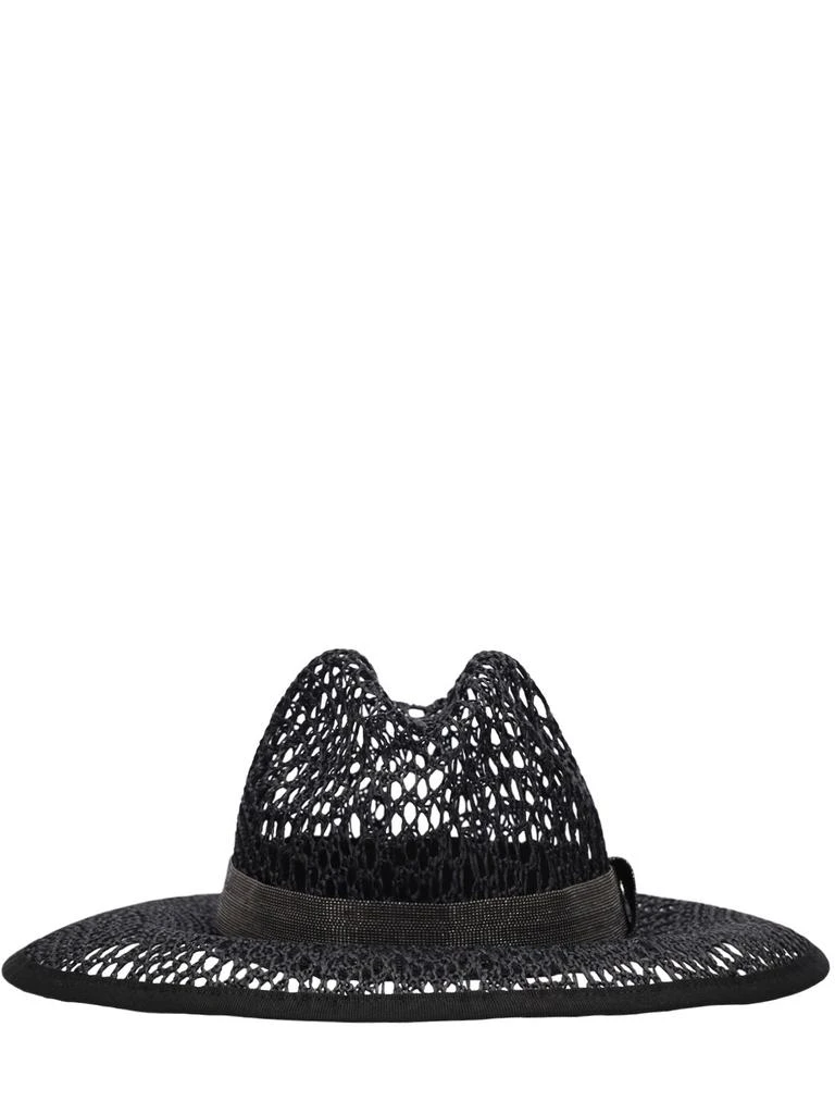Brunello Cucinelli Raffia Effect Brimmed Hat from LUISAVIAROMA