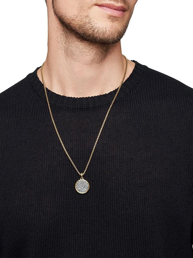 David Yurman Life and Death Duality Amulet in Sterling Silver with 18K Yellow Gold, 30MM 8