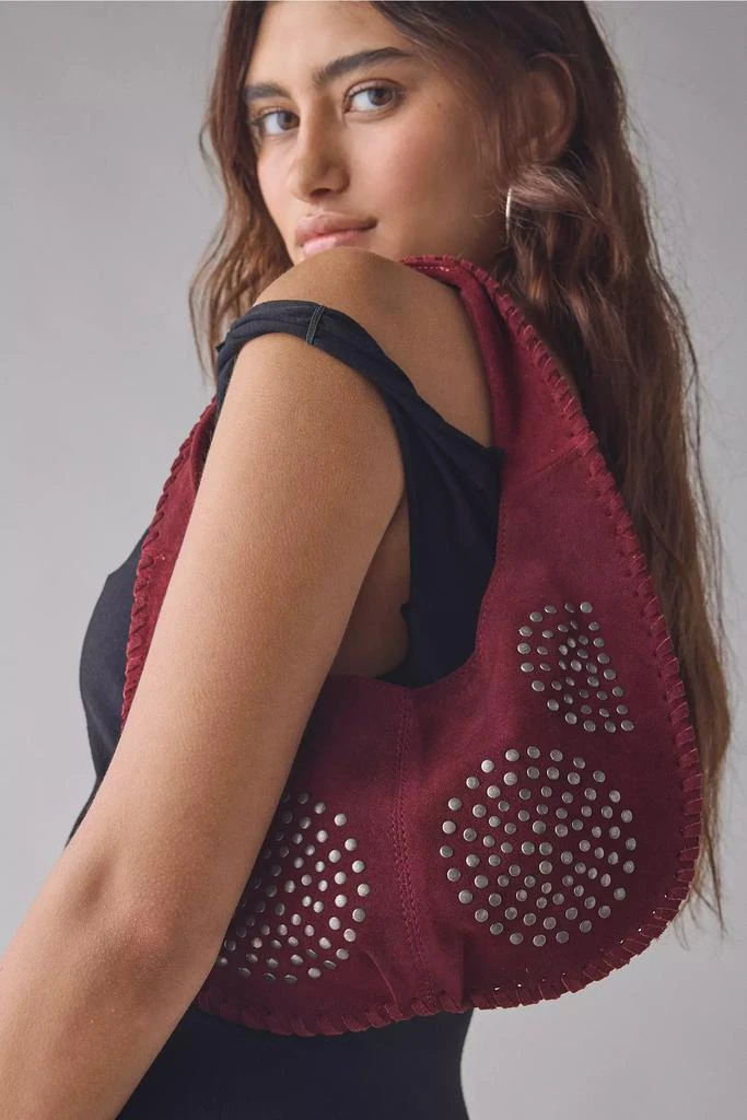 Silence + Noise Silence + Noise Ivy Studded Suede Hobo Bag