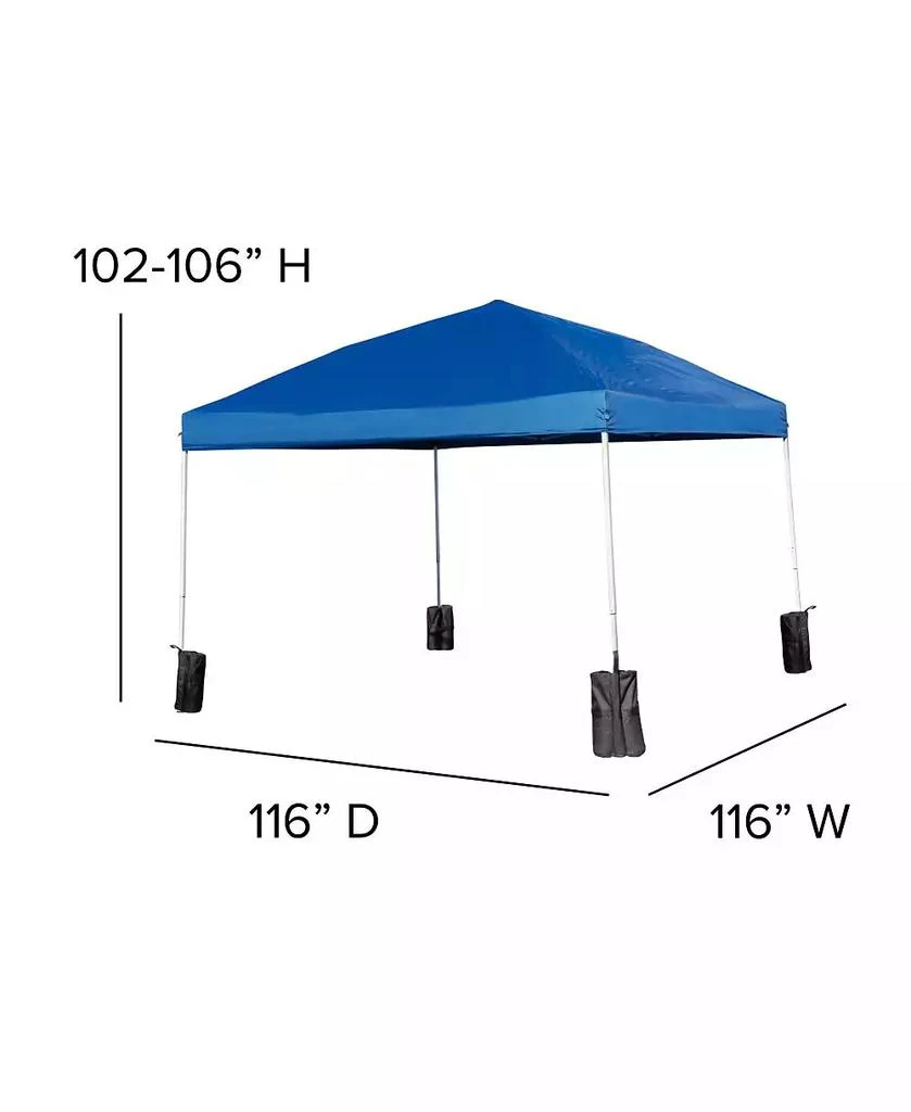 EMMA+OLIVER Outdoor Event/Tailgate Tent Set With Pop Up Event Canopy And Wheeled Case And Bi-Fold Table With Carrying Handle 3