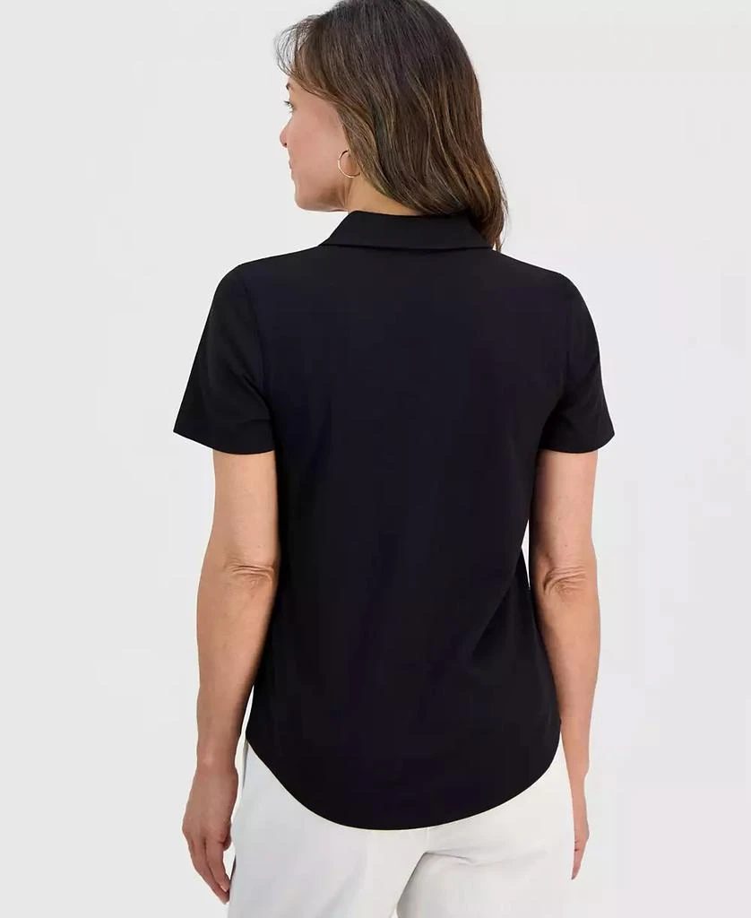 Style 
Co Petite Solid Modern Polo Shirt, Macy
s Exclusive 3