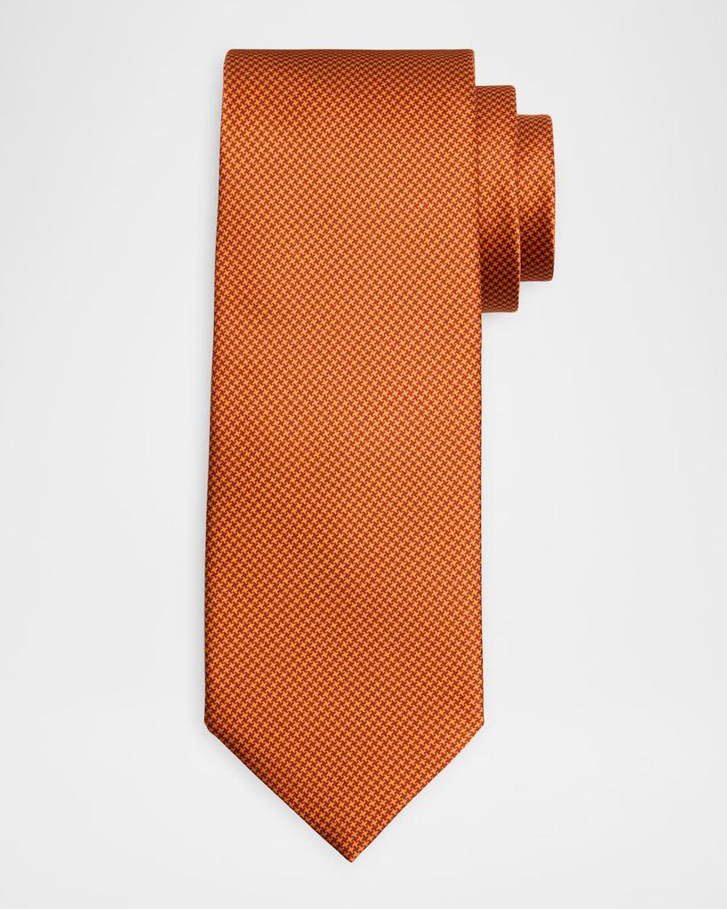 Stefano Ricci Men's Micro-Houndstooth Silk-Blend Tie
