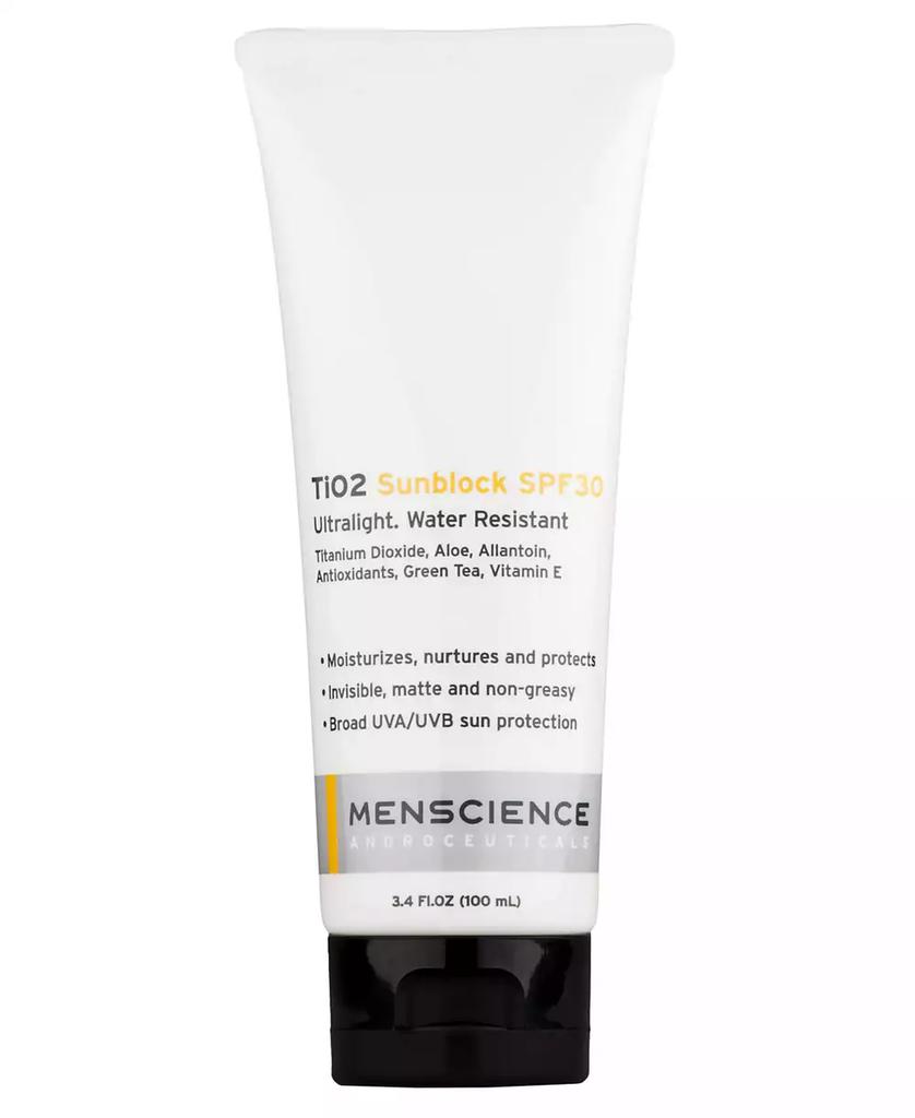 Menscience Tio2 Sunblock SPF 30 Ultralight Oil Free For Men 3.4 FL.OZ