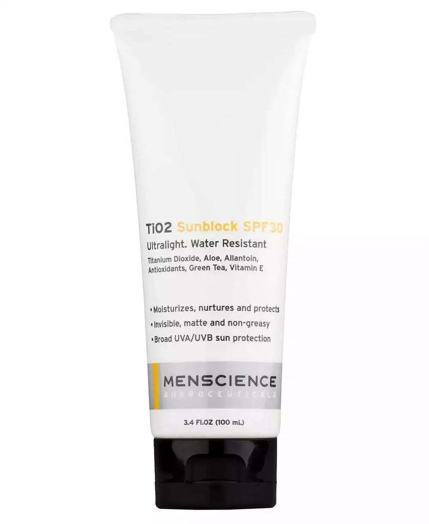 Menscience Tio2 Sunblock SPF 30 Ultralight Oil Free For Men 3.4 FL.OZ 1