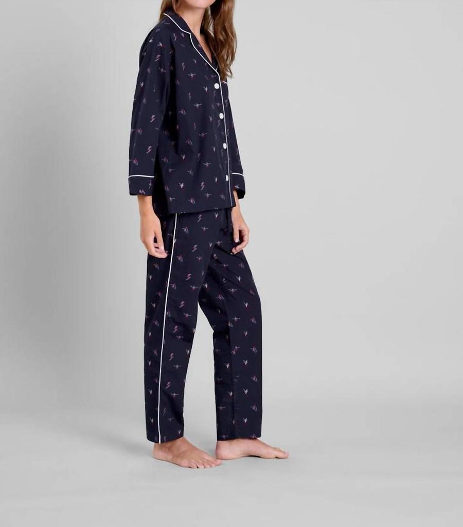 SLEEPY JONES Sleepy Jones - Marina Skier Print Pajama Set