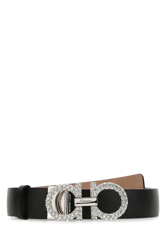 Salvatore Ferragamo Black leather Gancini belt 2
