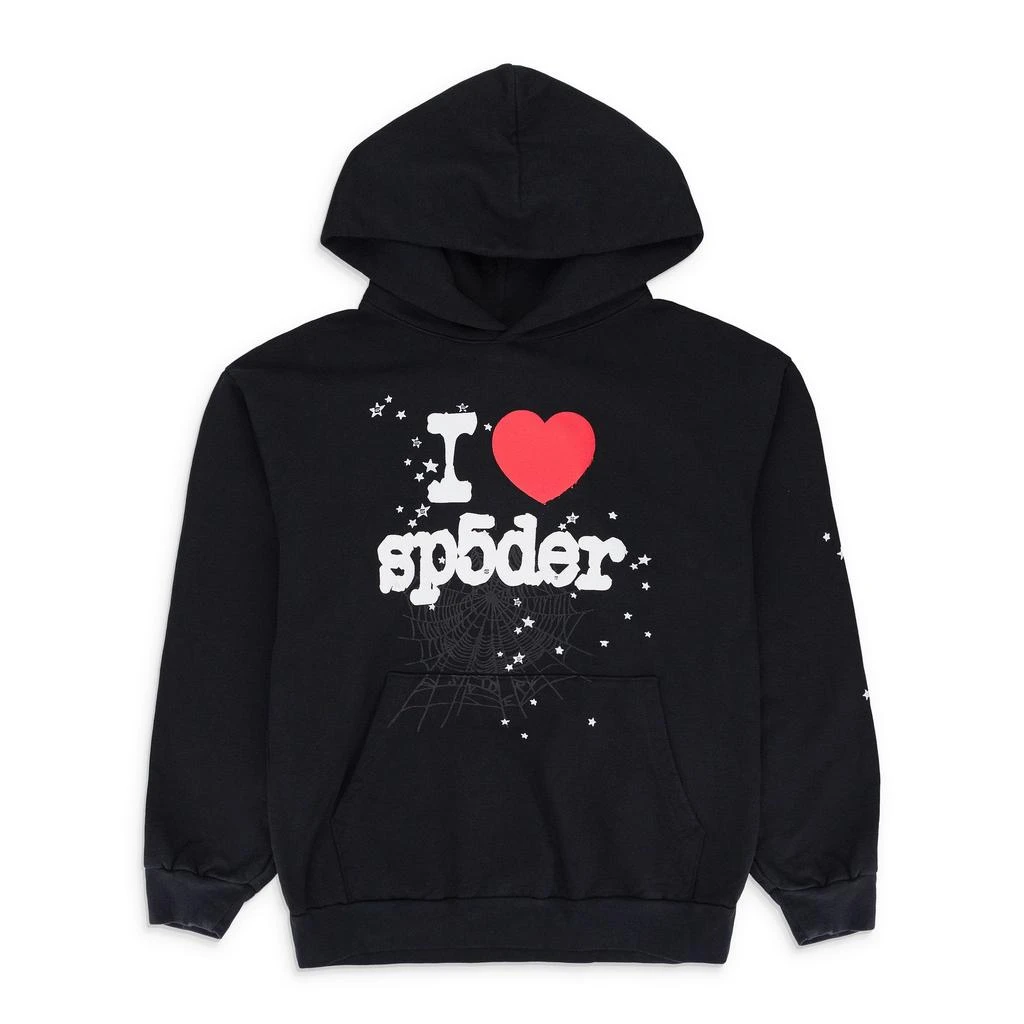 SP5DER I HEART SP5 BLACK HOODIE & SWEATSHIRT 1