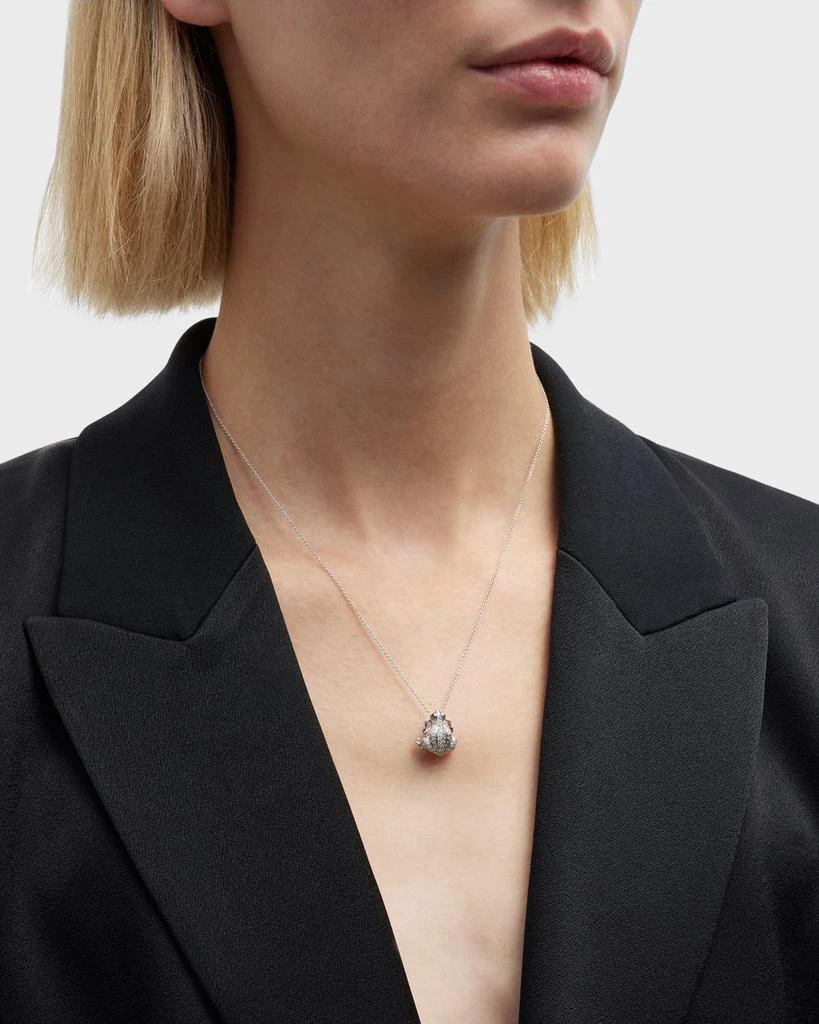 Roberto Coin 18K White Gold Diamond Frog Necklace 2