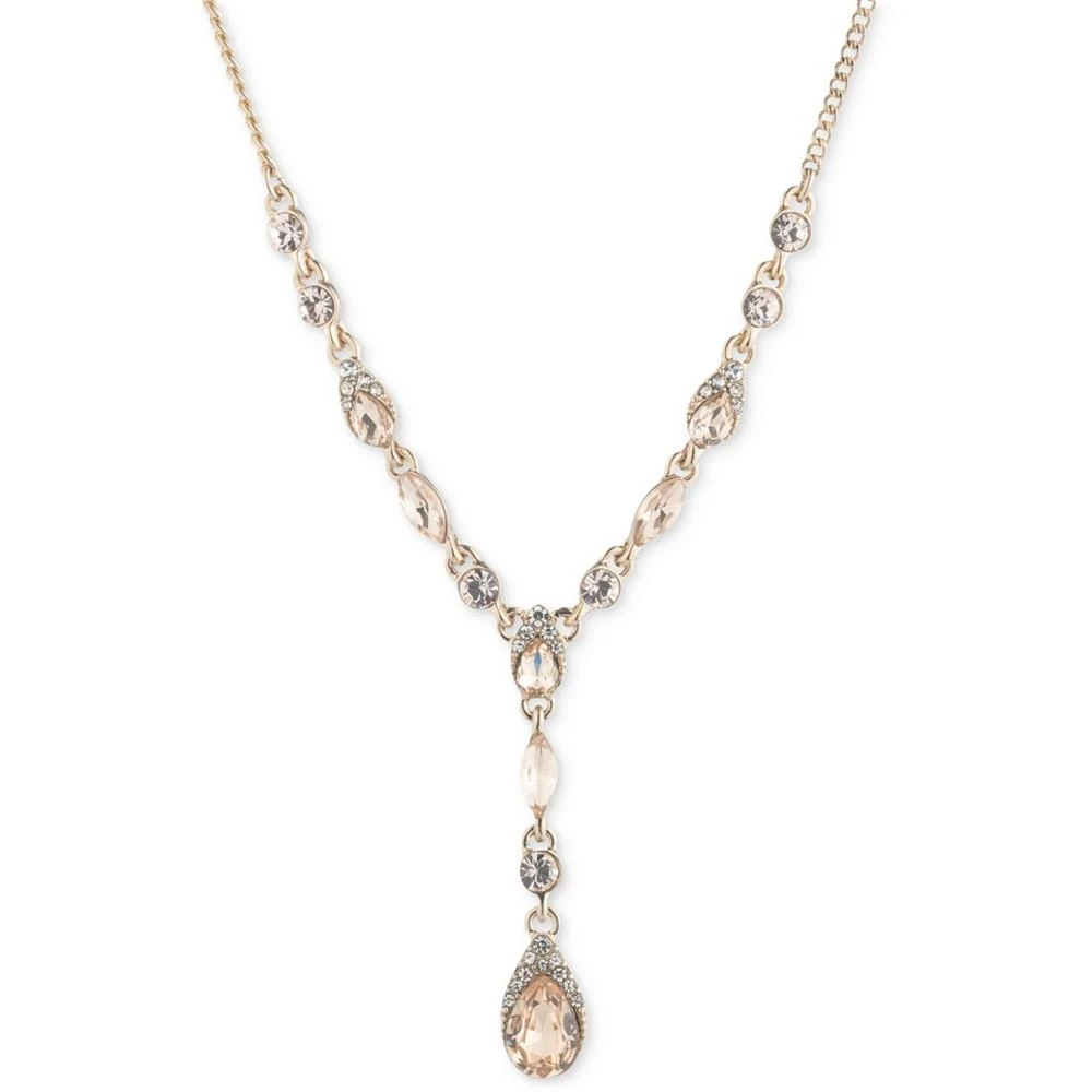 Givenchy Crystal Pear-Shape Lariat Necklace, 16" + 3" extender 1