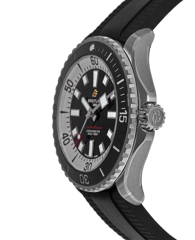 BREITLING Breitling Superocean Automatic 46 Black Dial Rubber Strap Men's Watch A17378211B1S1 4