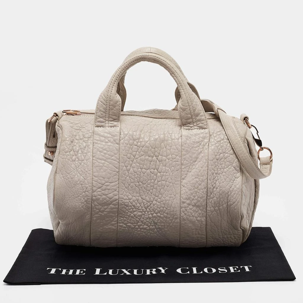 Alexander Wang Alexander Wang Light Grey Pebbled Leather Rocco Bag 14