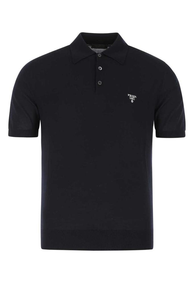 PRADA ブラック ポロシャツ Black Piqué polo shirt | PRADA - United States