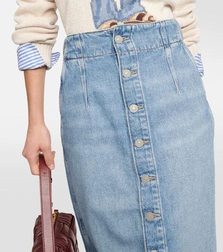 Ralph Lauren A-line denim midi skirt 4