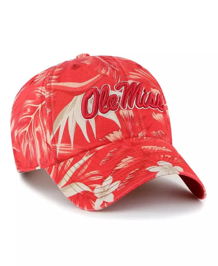47 Brand Men's Red Ole Miss Rebels Tropicalia Clean Up Adjustable Hat 2