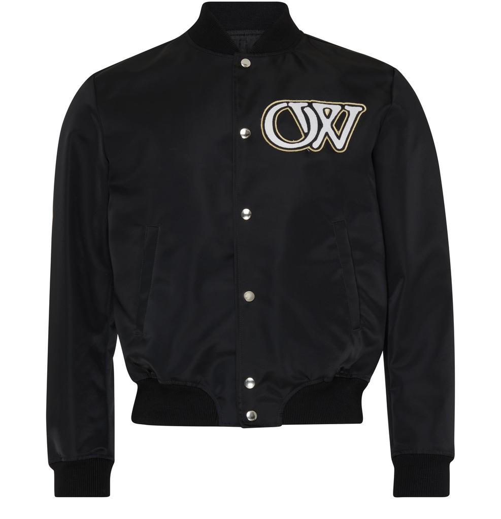 ブルゾン Off White Black Nylon Blend Bomber Jacket Off-White - Nylon bomber jacket black - The Corner