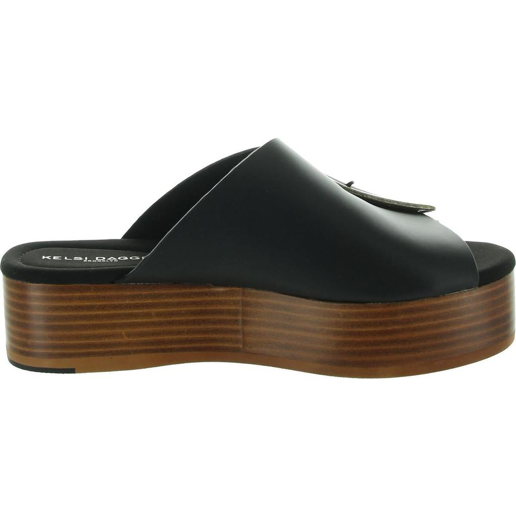 Kelsi Dagger Dover Womens Buckle Leather Platform Sandals