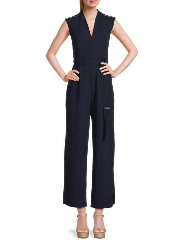Tommy Hilfiger Scuba Crepe Belted Jumpsuit 1